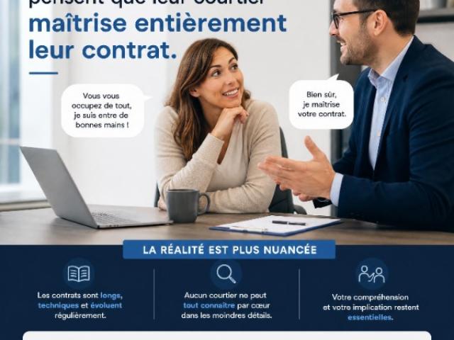 Beaucoup de clients pensent que leur courtier maîtrise entièrement leur contrat.